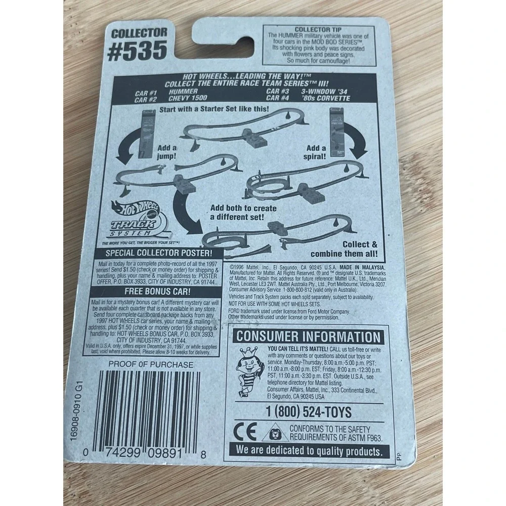 00427 - Hot Wheels Race Team Series III 1997 Set of‎ 4 535 536 534 533
